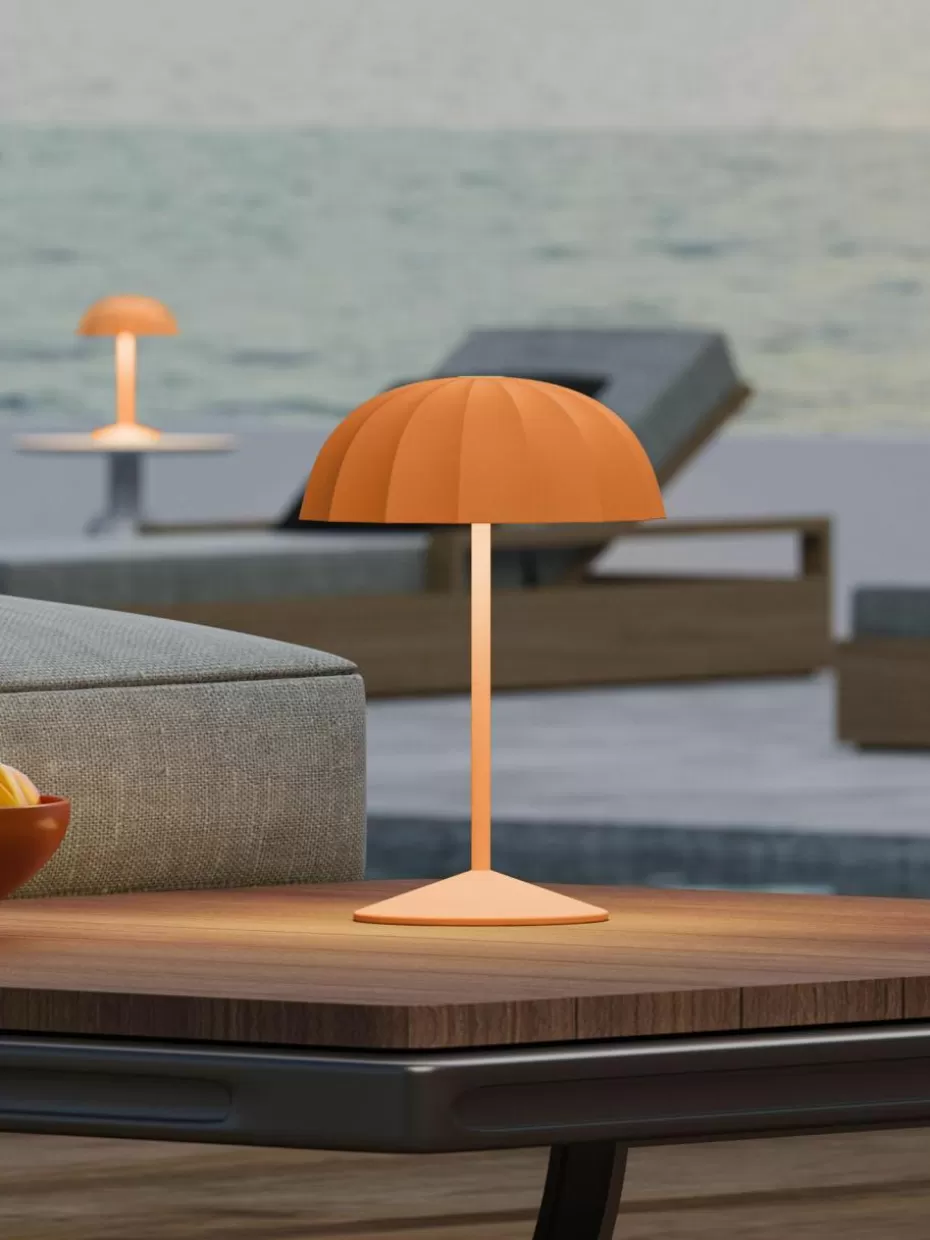 Outdoor Tischlampen | Led-Tischleuchten-Sompex Kleine mobile LED-Außentischlampe Ombrellino, dimmbar Orange