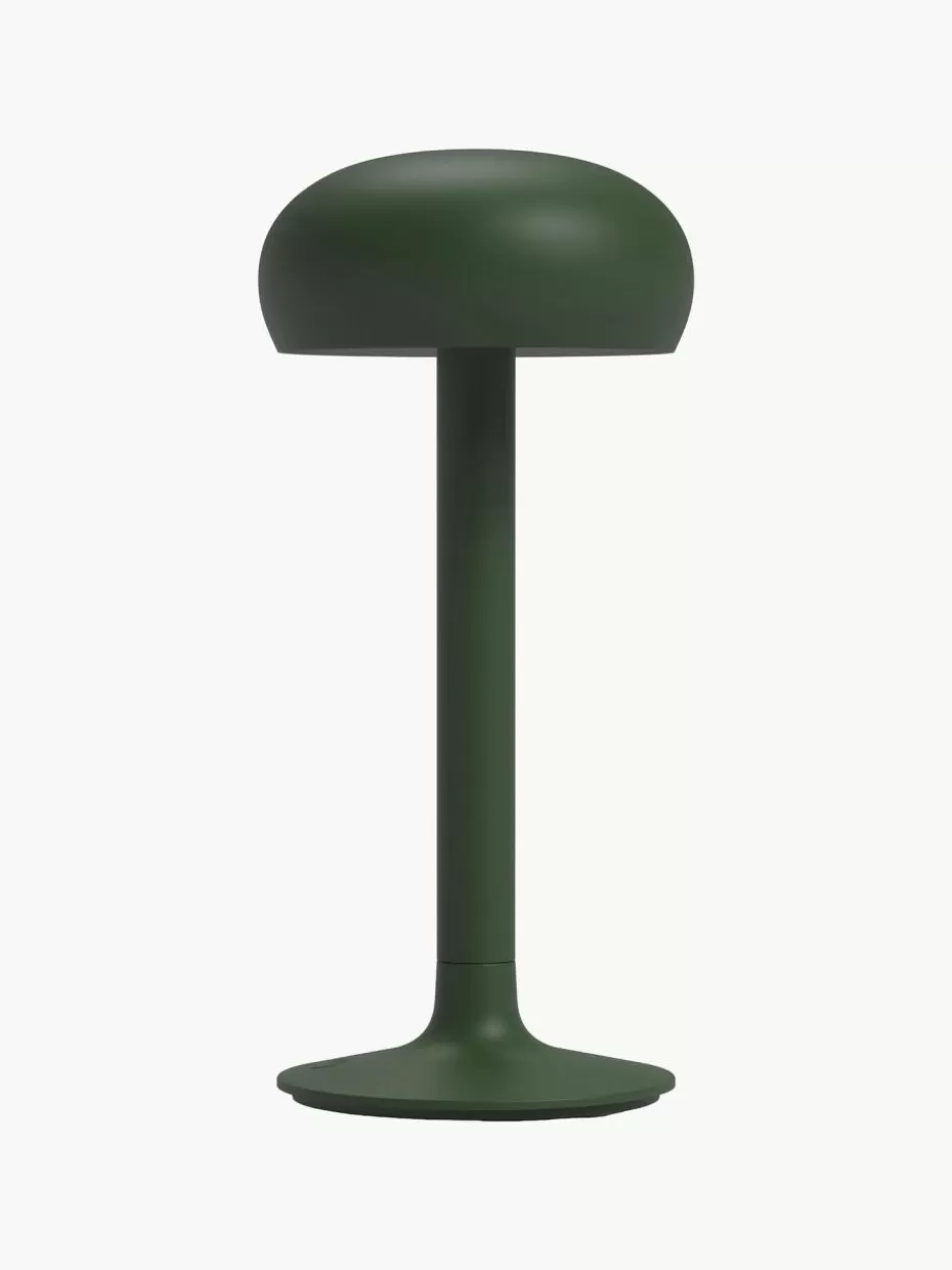 Led-Tischleuchten | Kabellose Tischlampen-Eva Solo Kleine mobile LED-Tischlampe Emendo, dimmbar Dunkelgrün