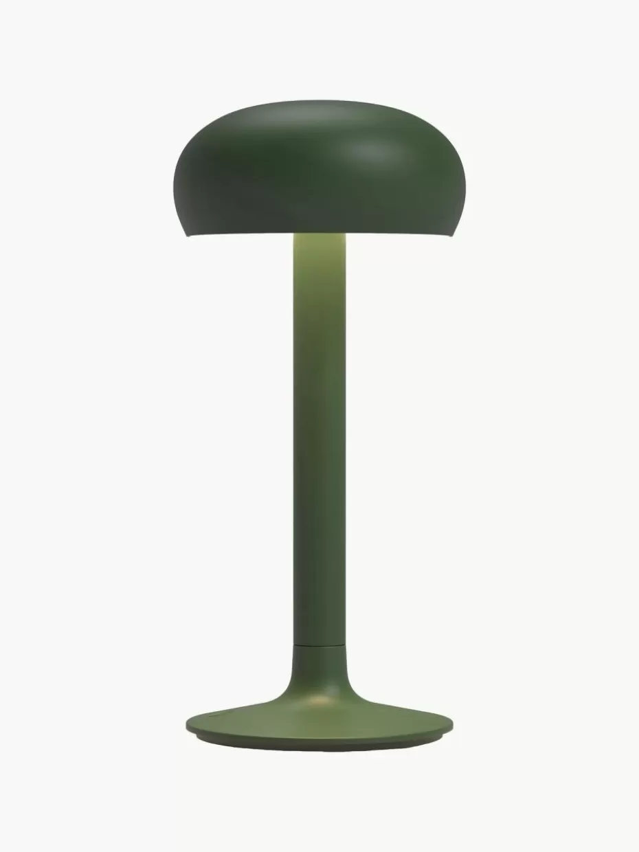 Led-Tischleuchten | Kabellose Tischlampen-Eva Solo Kleine mobile LED-Tischlampe Emendo, dimmbar Dunkelgrün