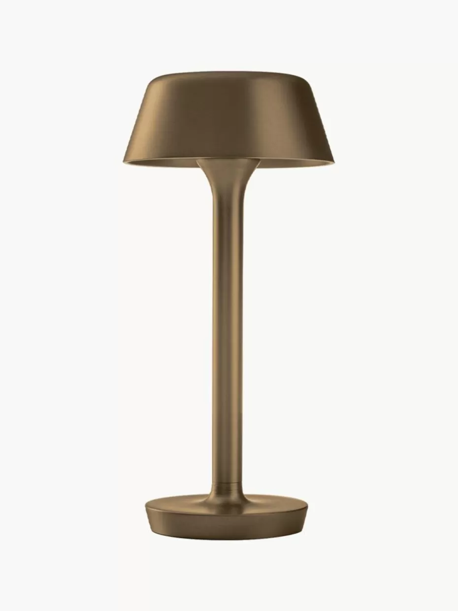 Led-Tischleuchten | Kabellose Tischlampen-Panzeri Kleine mobile LED-Tischlampe Firefly In The Sky, dimmbar Goldfarben, dunkel
