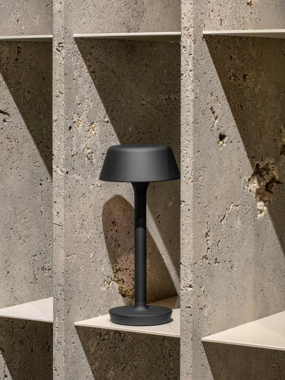 Led-Tischleuchten | Kabellose Tischlampen-Panzeri Kleine mobile LED-Tischlampe Firefly In The Sky, dimmbar Schwarz
