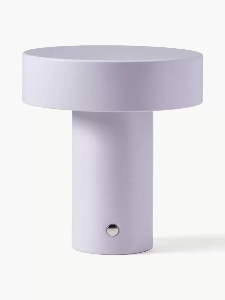 Kabellose Tischlampen-Westwing Collection Kleine mobile LED-Tischlampe Kamal, dimmbar Lila