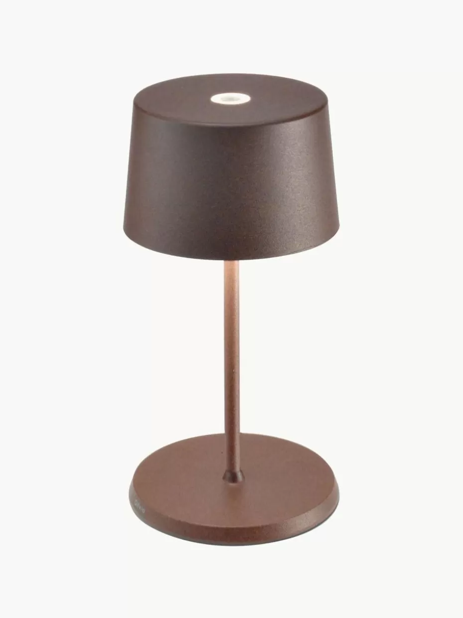 Outdoor Tischlampen | Led-Tischleuchten-Zafferano Kleine mobile LED-Tischlampe Olivia Pro, dimmbar Nougat