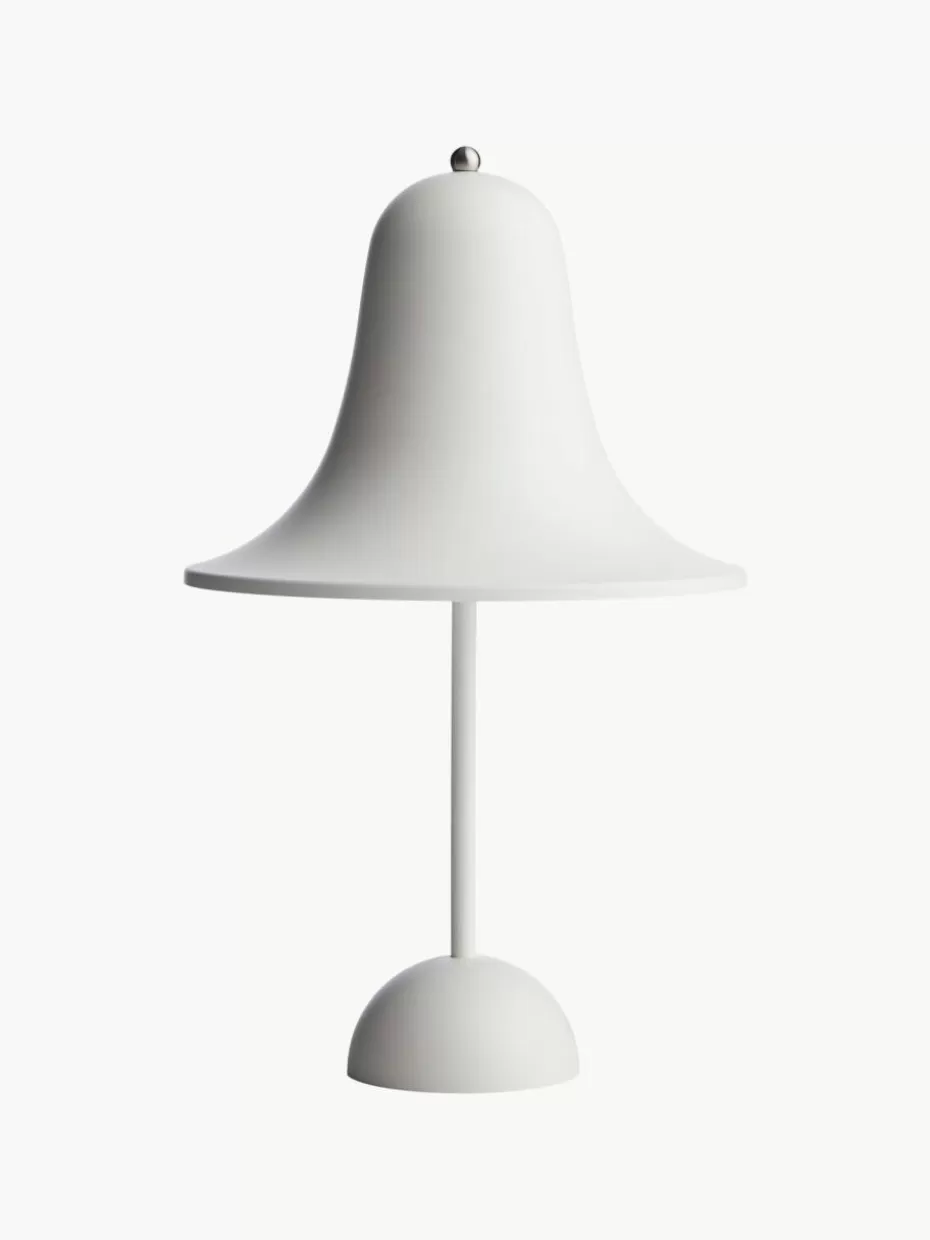 Kabellose Tischlampen-Verpan Kleine mobile LED-Tischlampe Pantop, Design Verner Panton Weiß, matt