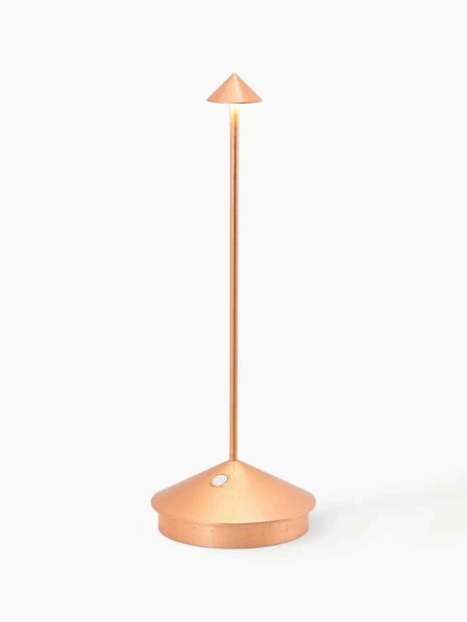 Außenwandleuchten | Led-Tischleuchten-Zafferano Kleine mobile LED-Tischlampe Pina, dimmbar Kupferfarben