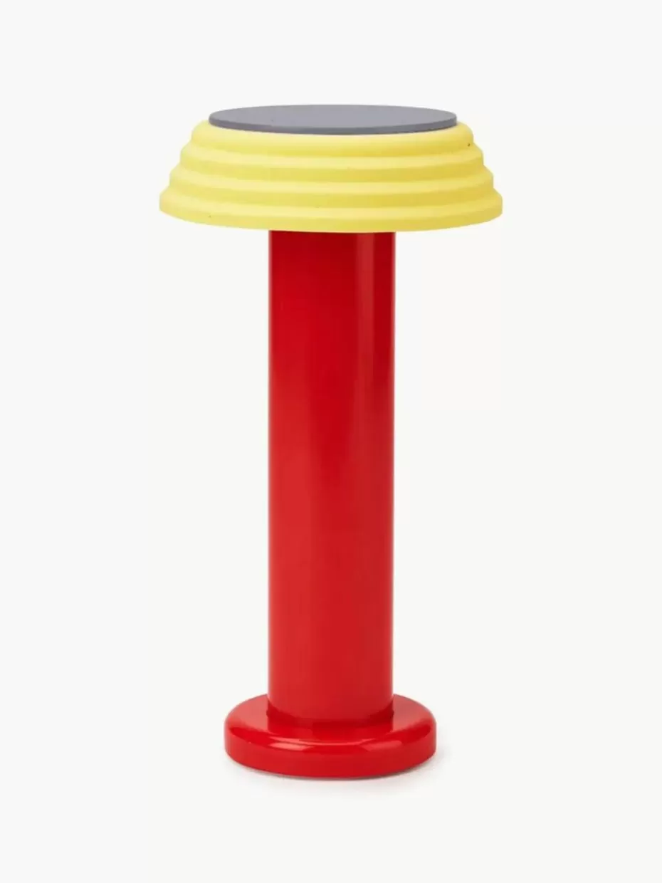 Led-Tischleuchten | Kabellose Tischlampen-Sowden Kleine mobile LED-Tischlampe PL1, dimmbar Hellgelb, Rot