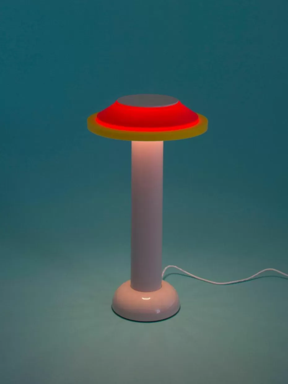 Led-Tischleuchten | Kabellose Tischlampen-Sowden Kleine mobile LED-Tischlampe PL2, dimmbar Peach, Korallrot, Gelb, Weiß