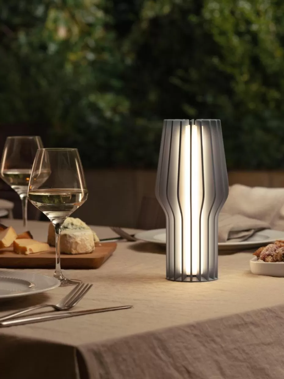 Led-Tischleuchten | Kabellose Tischlampen-Eva Solo Kleine mobile LED-Tischlampe Radiant, dimmbar Graublau