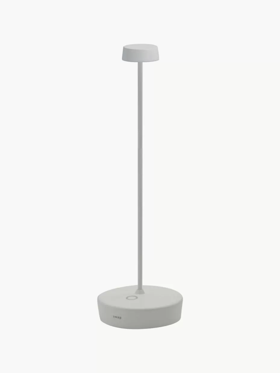 Outdoor Tischlampen | Led-Tischleuchten-Zafferano Kleine mobile LED-Tischlampe Swap Mini, dimmbar Weiß
