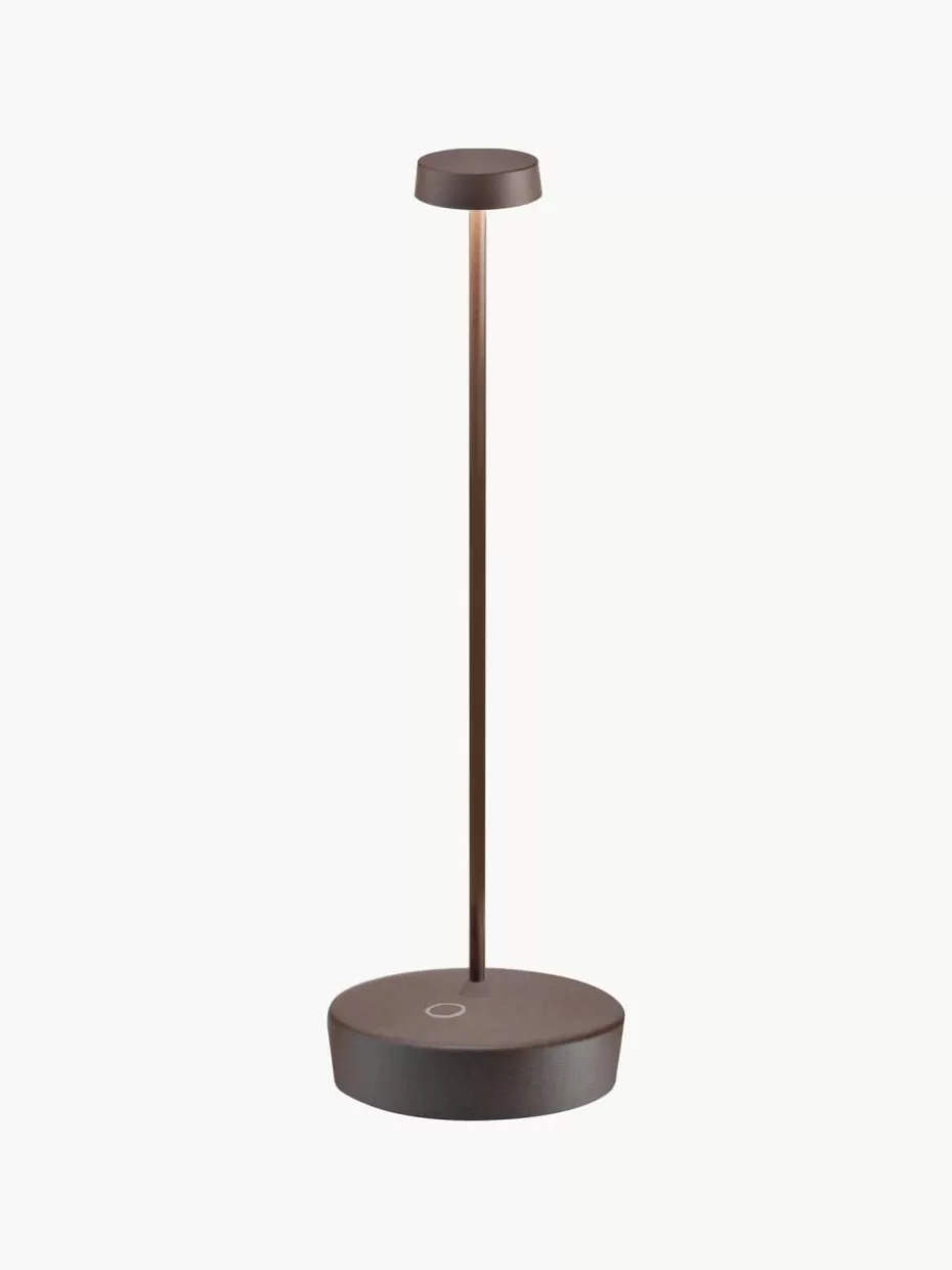 Outdoor Tischlampen | Led-Tischleuchten-Zafferano Kleine mobile LED-Tischlampe Swap Mini, dimmbar Nougat