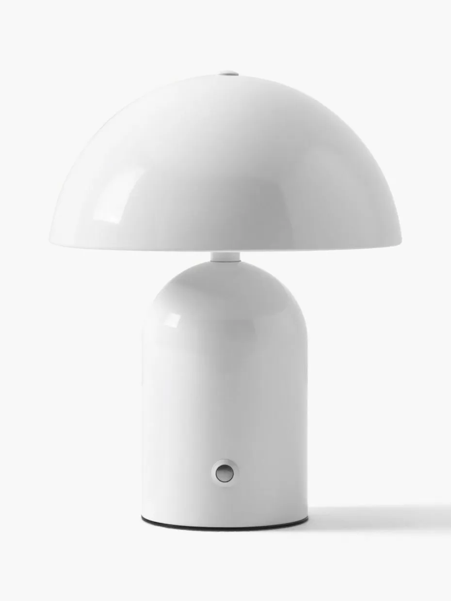 Outdoor Tischlampen | Led-Tischleuchten-Westwing Collection Kleine mobile LED-Tischlampe Walter, dimmbar Weiß