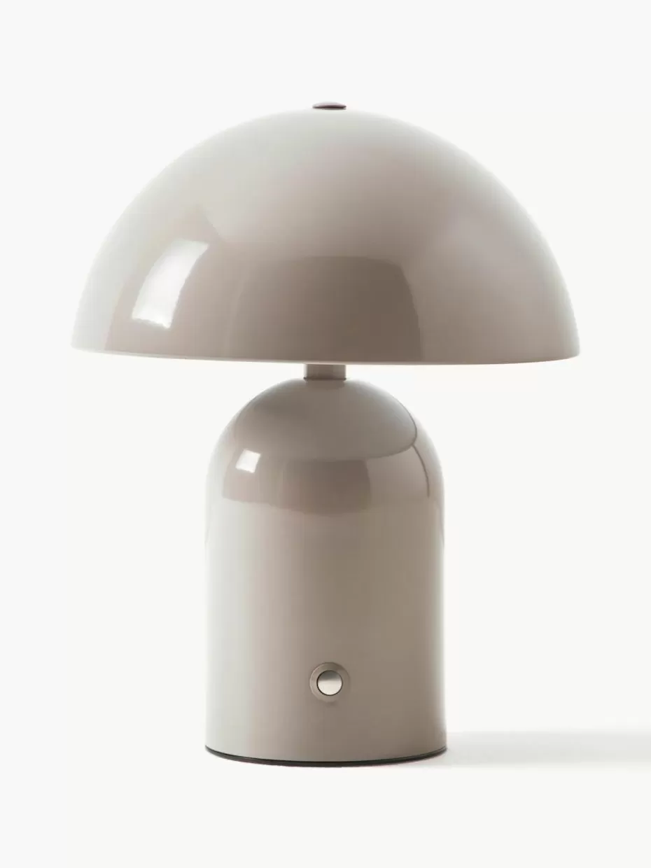 Nachttischlampen | Outdoor Tischlampen-Westwing Collection Kleine mobile LED-Tischlampe Walter, dimmbar Taupe