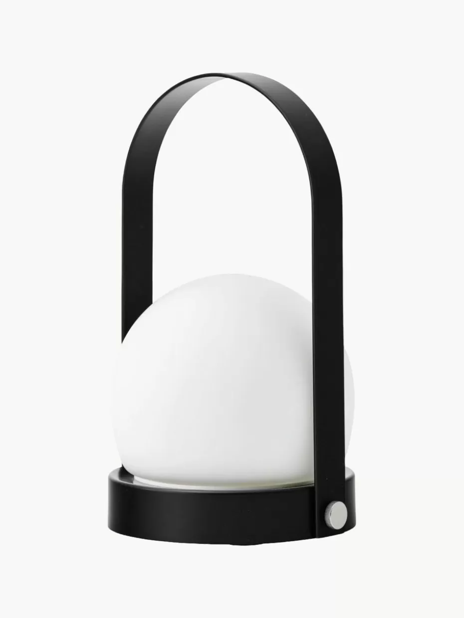 Kabellose Tischlampen-Audo Copenhagen Kleine mobile Tischlampe Carrie, dimmbar Weiß, Schwarz