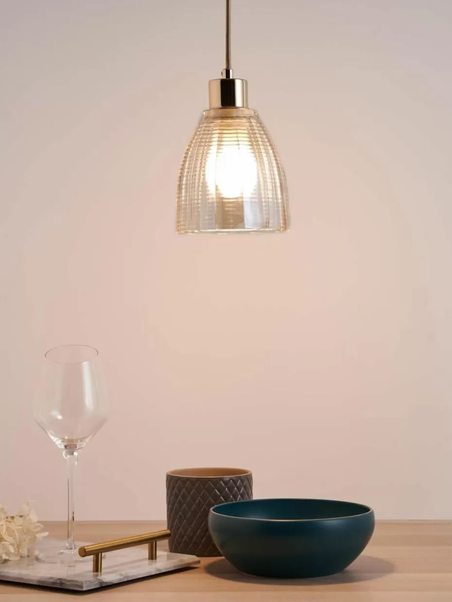 Pendelleuchten-Westwing Kleine Pendelleuchte Gleaming Gold aus Glas