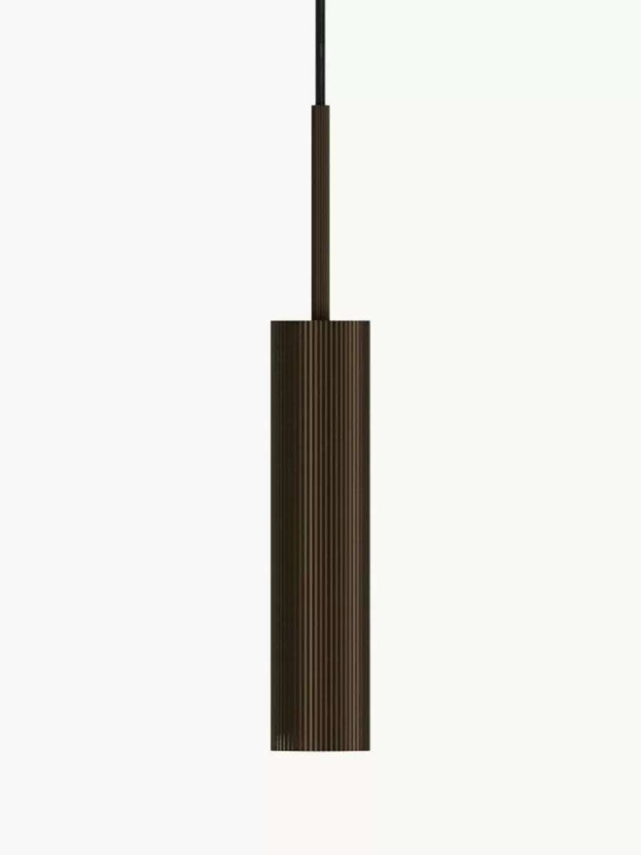 Pendelleuchten-Audo Copenhagen Kleine Pendelleuchte Tubulaire mit geriffelter Oberfläche, H 24 cm
