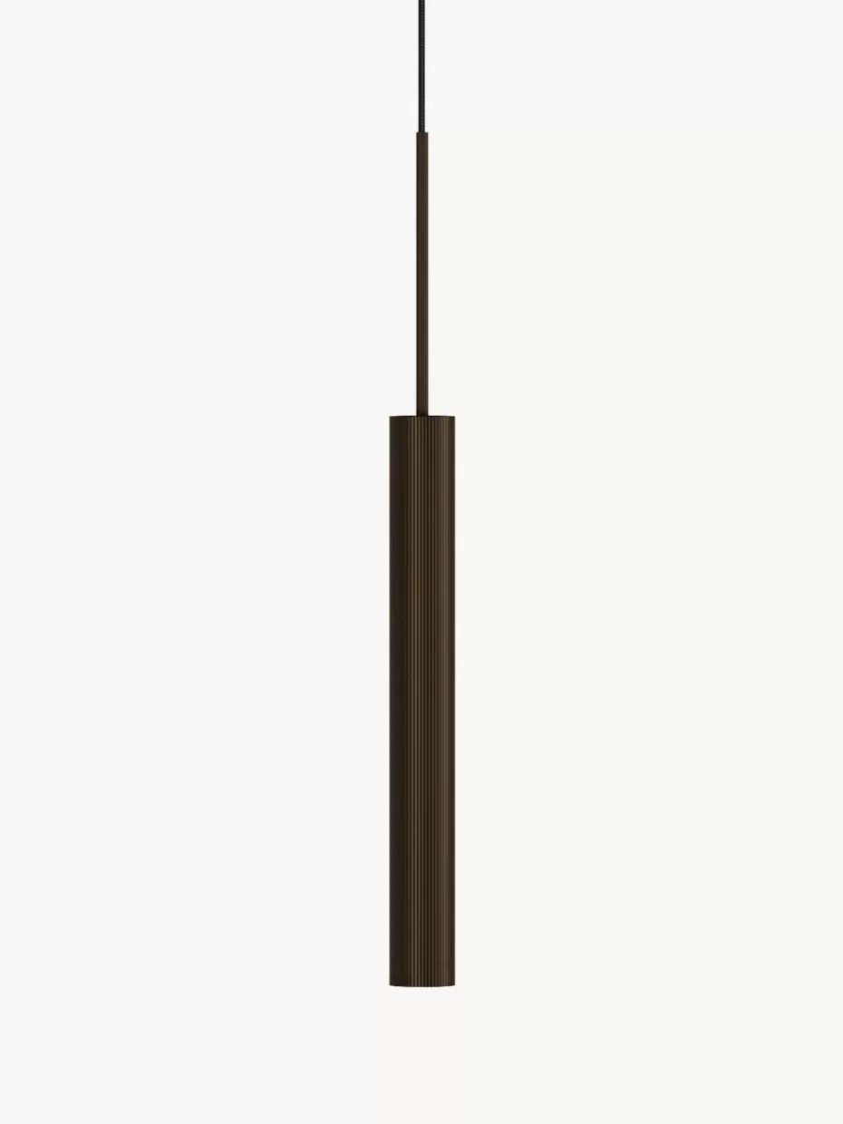 Pendelleuchten-Audo Copenhagen Kleine Pendelleuchte Tubulaire mit geriffelter Oberfläche, H 48 cm