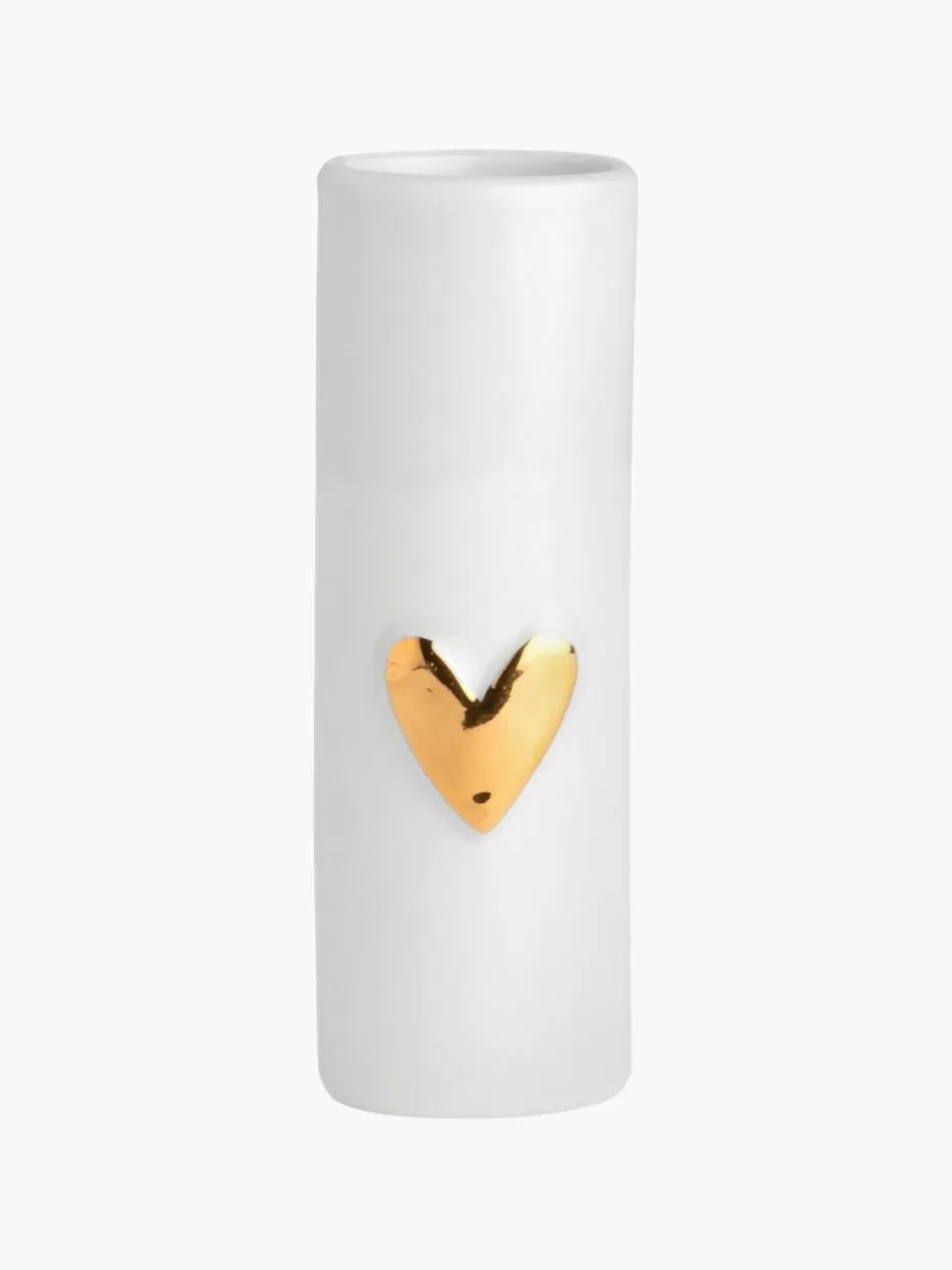 Vasen-Räder Kleine Porzellan-Vasen Heart, 2 Stück