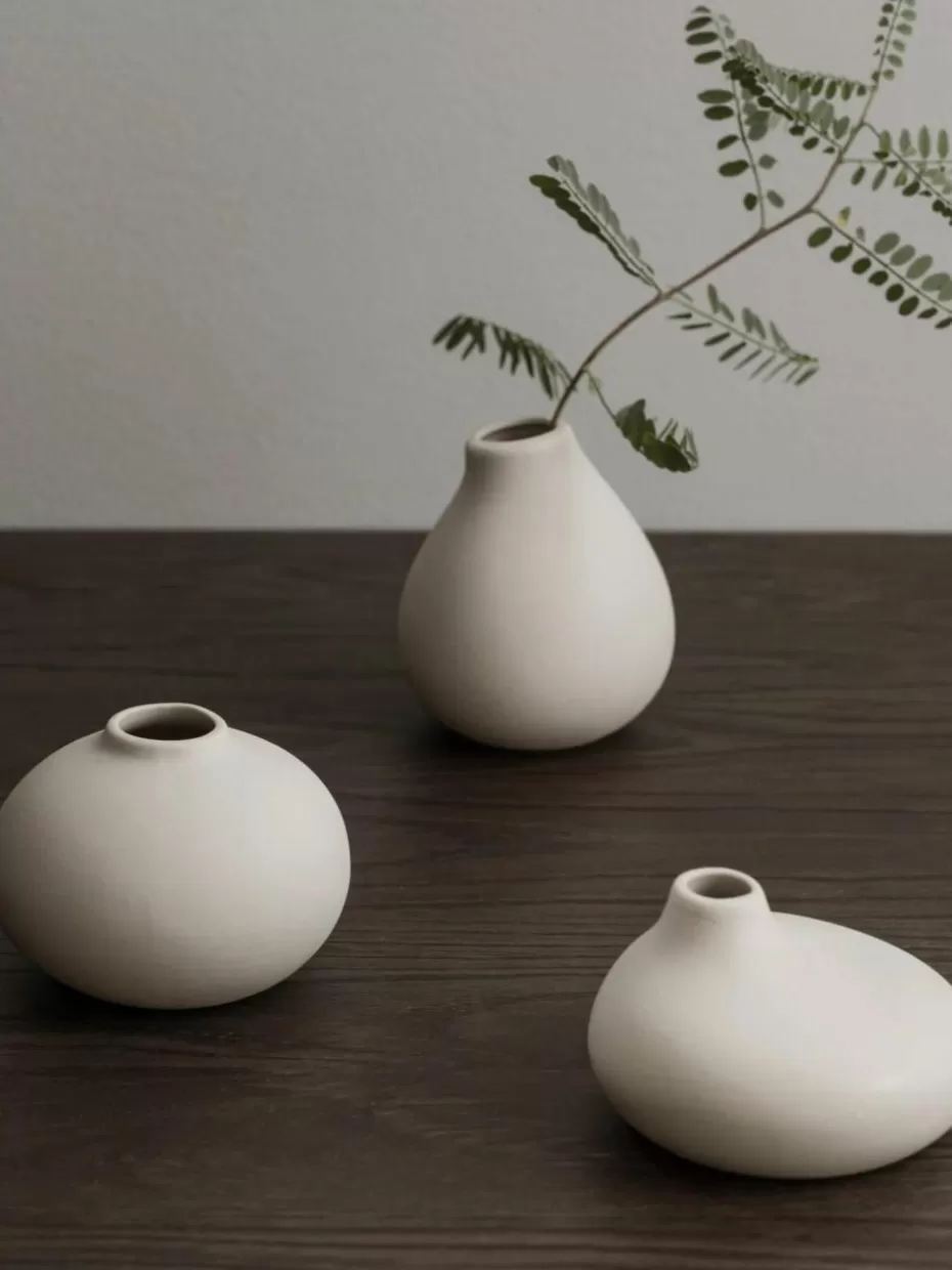 Vasen-Blomus Kleine Porzellan-Vasen Nona, 3er-Set Off White
