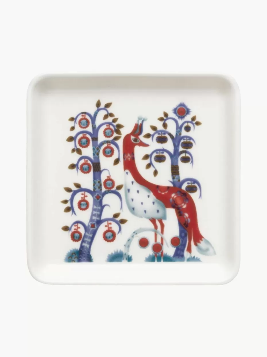 Weihnachtsgeschirr | Romantische Details-iittala Kleine Servierplatte Taika aus Vitro-Porzellan Weiß