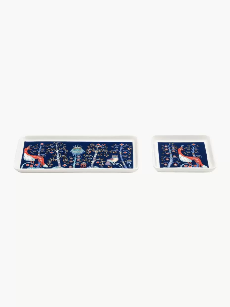 Weihnachtsgeschirr | Servierplatten & Schüsseln-iittala Kleine Servierplatte Taika aus Vitro-Porzellan Dunkelblau