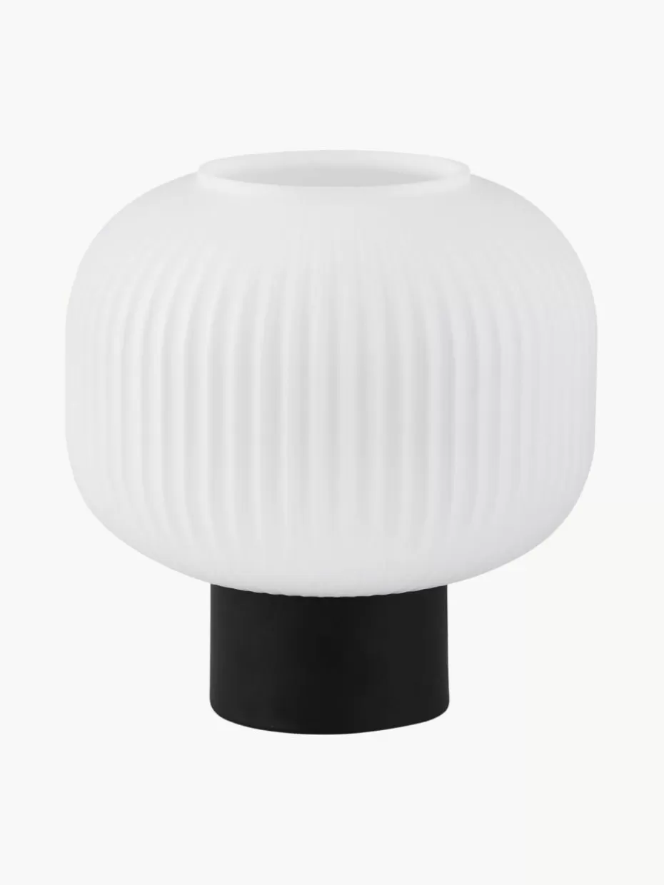 Nachttischlampen-Westwing Kleine Tischlampe Charles aus Opalglas