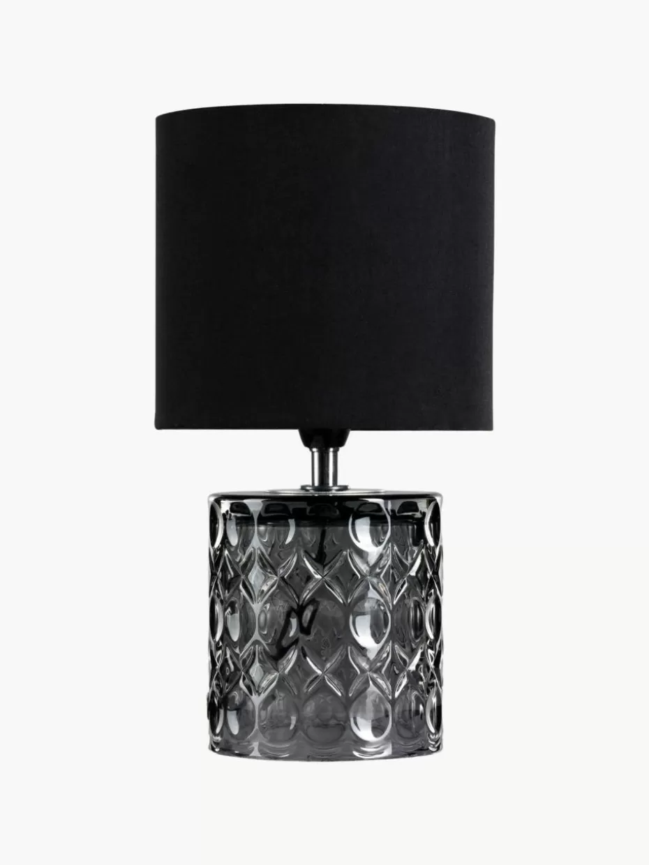 Nachttischlampen-Westwing Kleine Tischlampe Crystal Glow mit Glasfuß