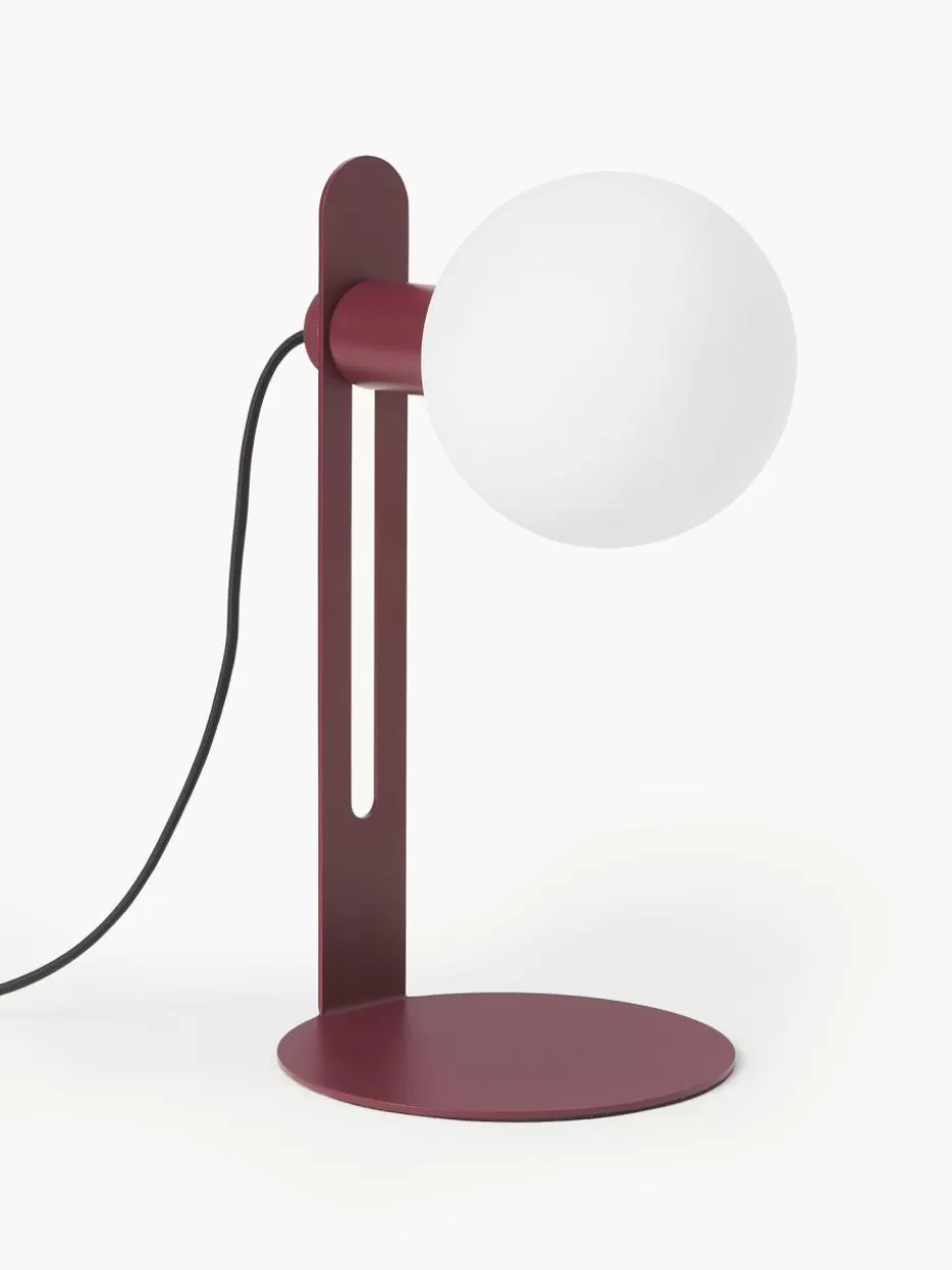 Schreibtischlampen-Westwing Collection Kleine Tischlampe Fely Weinrot