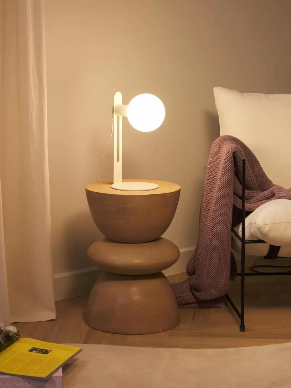 Schreibtischlampen-Westwing Collection Kleine Tischlampe Fely Beige