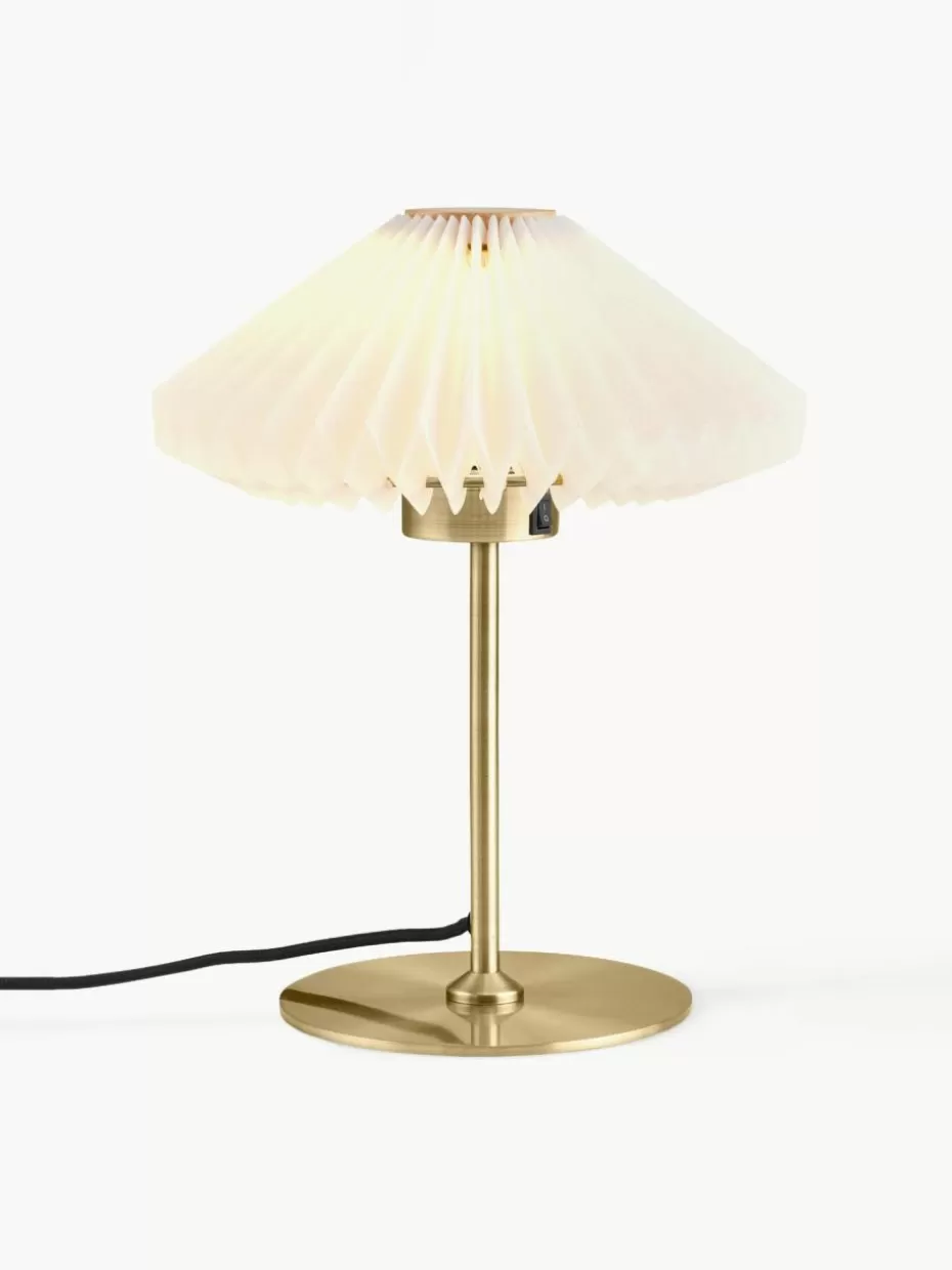 Nachttischlampen-Halo Design Kleine Tischlampe Paris Weiß, Goldfarben