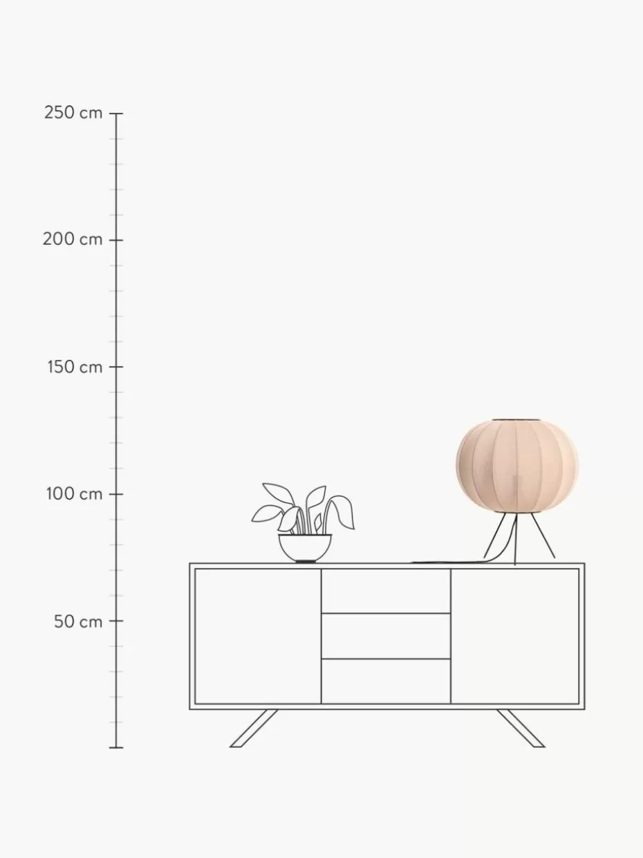 Tripod Stehlampen-Made By Hand Kleine Tripod Stehlampe Knit-Wit Peach