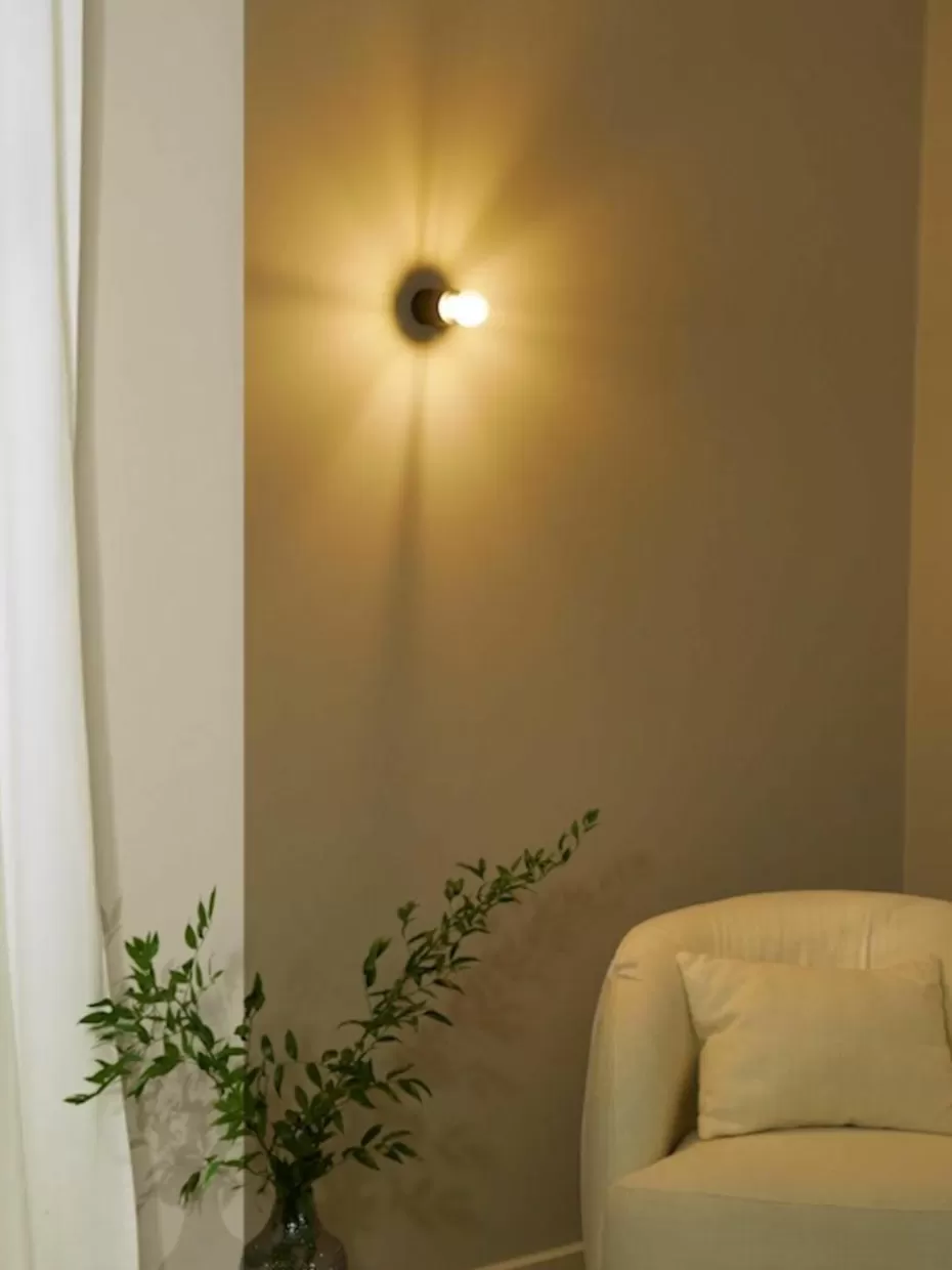 Wandstrahler | Deckenstrahler-Westwing Collection Kleiner Wand- und Deckenspot Chanty Schwarz, matt