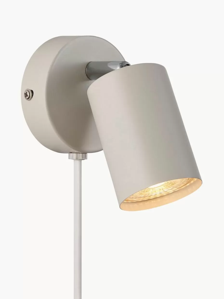 Wandstrahler-Westwing Kleiner Wandstrahler Explore mit Stecker Hellbeige