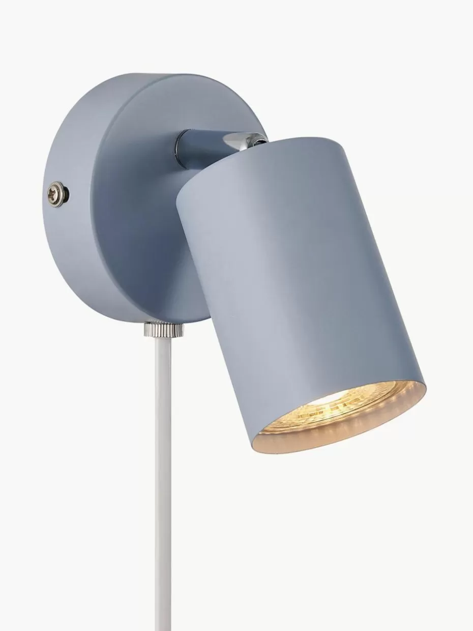 Wandstrahler-Westwing Kleiner Wandstrahler Explore mit Stecker Graublau