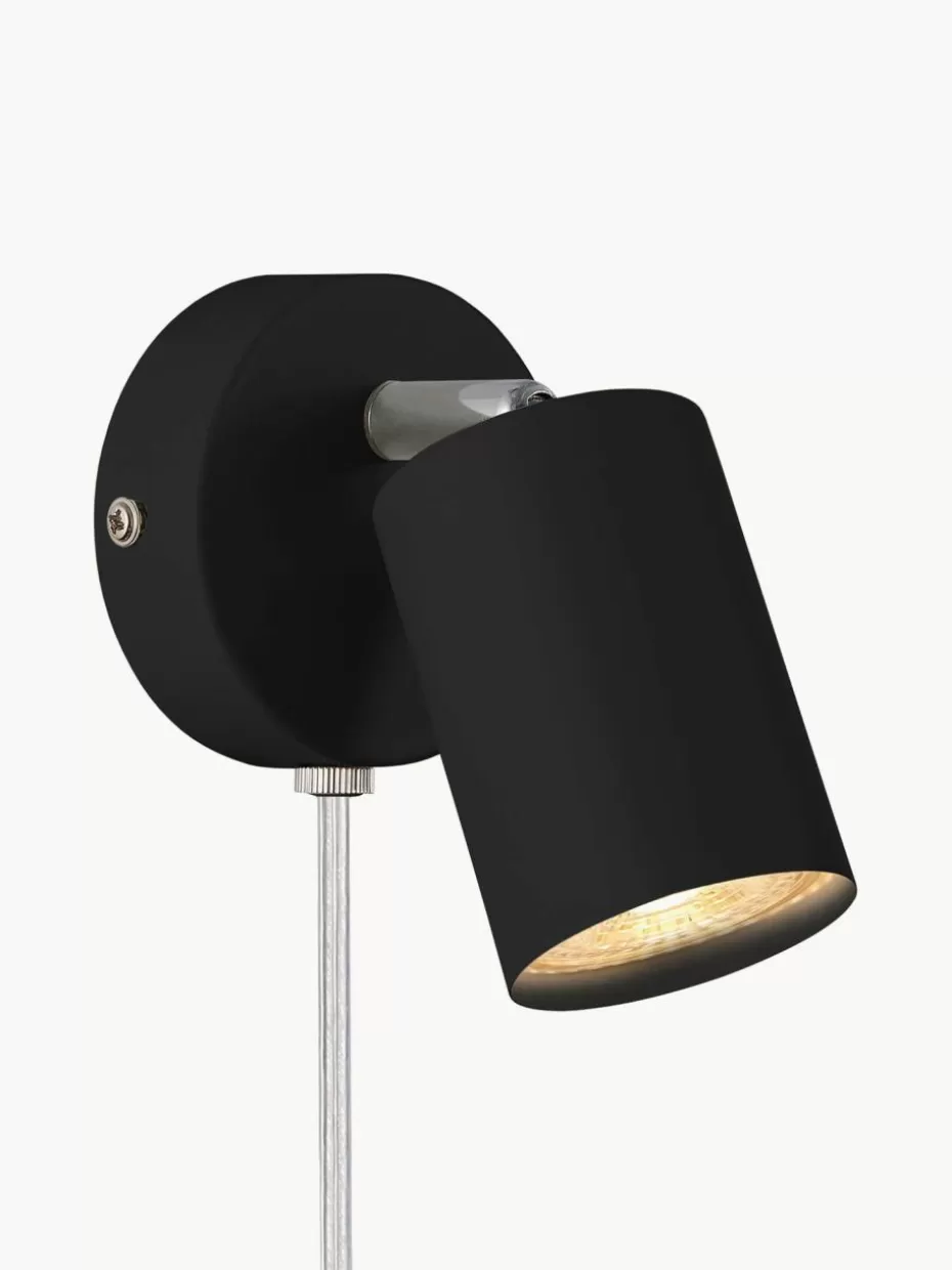 Wandstrahler-Westwing Kleiner Wandstrahler Explore mit Stecker Schwarz