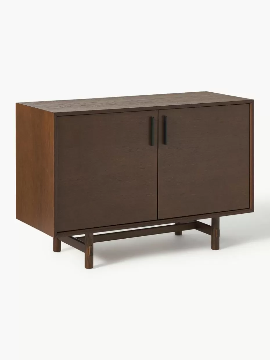 Kommoden & Sideboards | Kommoden & Sideboards-Westwing Collection Kleines Sideboard Diana aus Eichenholz Dunkles Eichenholz