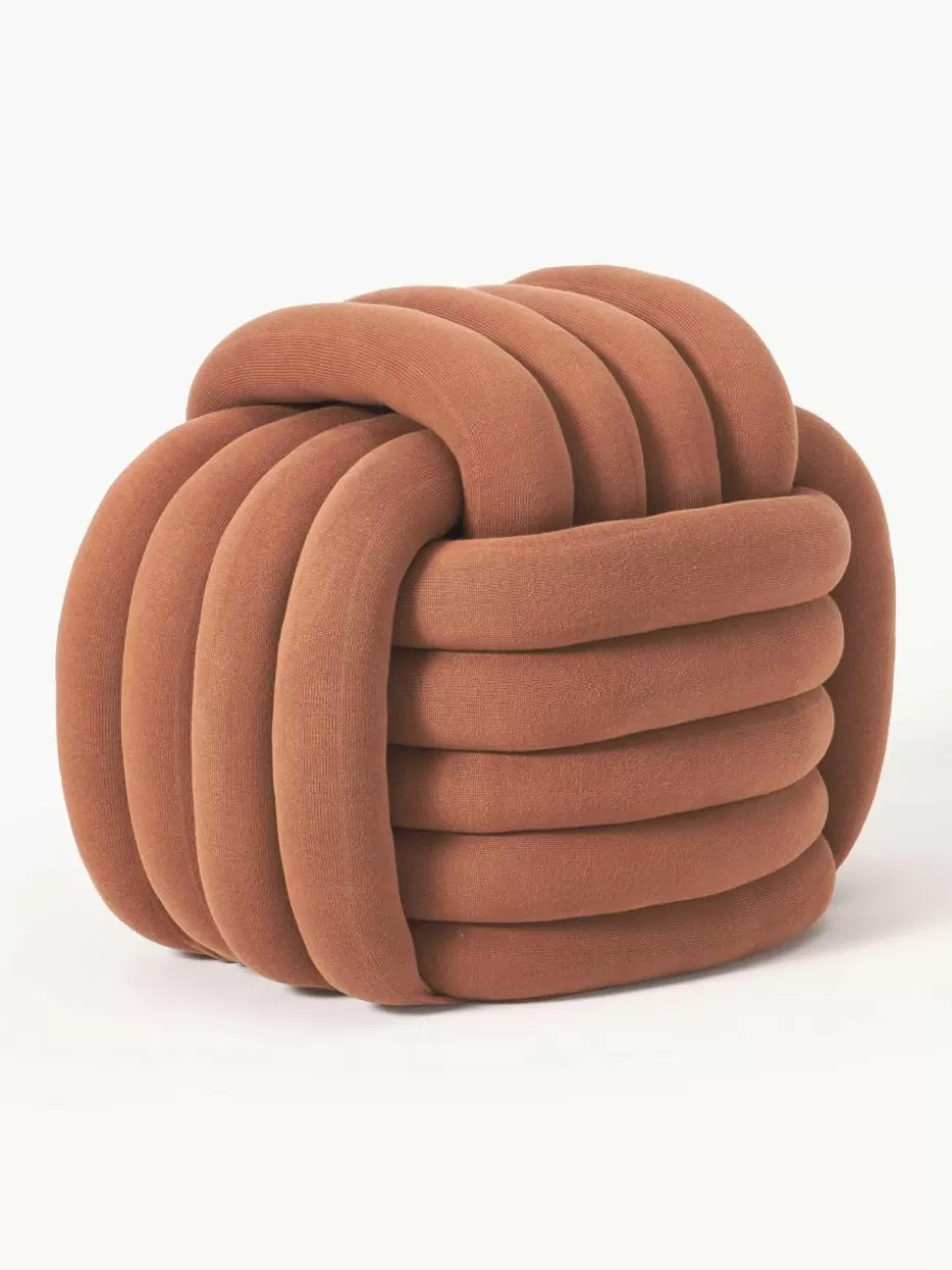 Bodenkissen & Poufs | Hocker-Westwing Collection Knoten-Pouf Twist Terrakotta