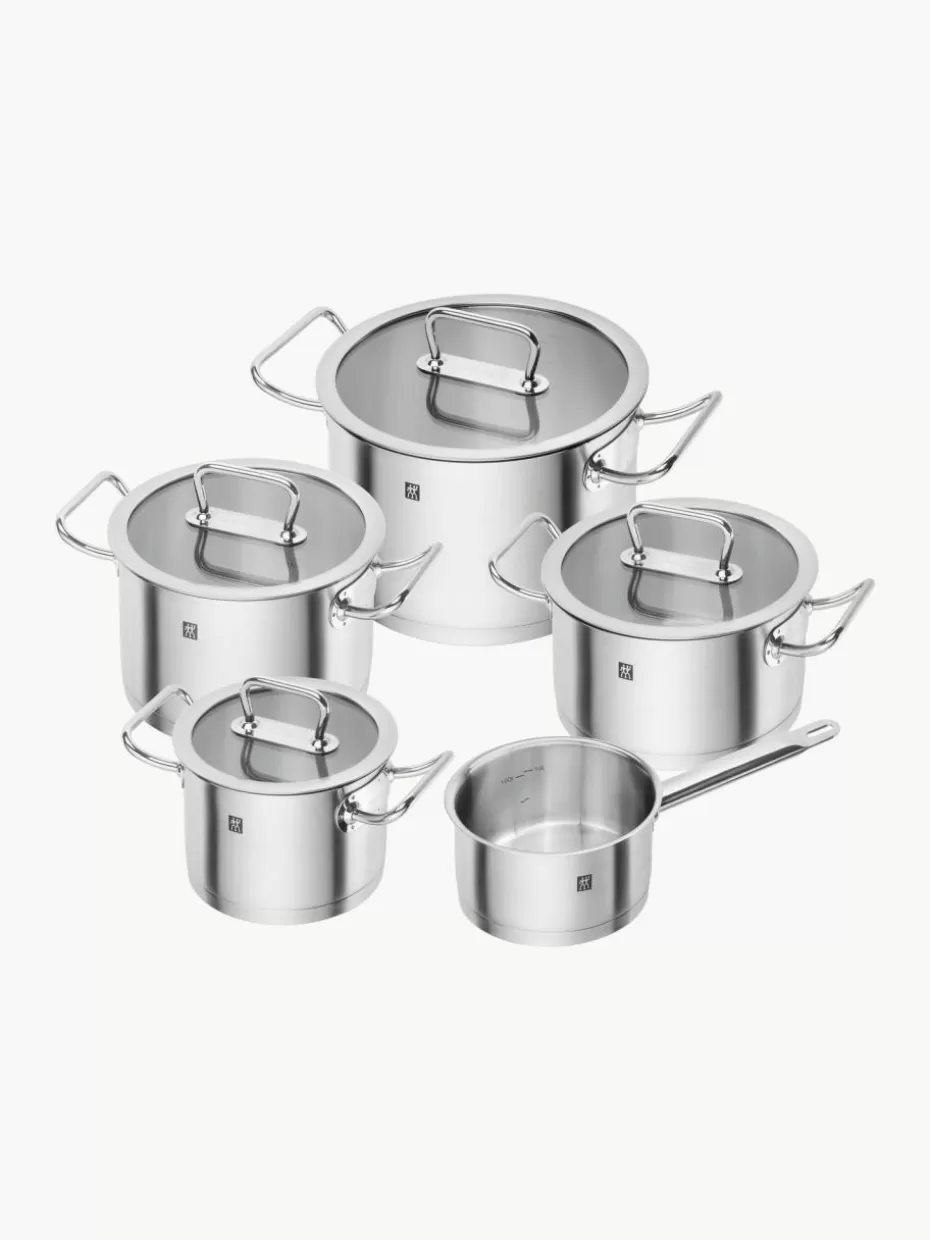Töpfe-Zwilling Kochtöpfe Pro aus Edelstahl, 5er-Set