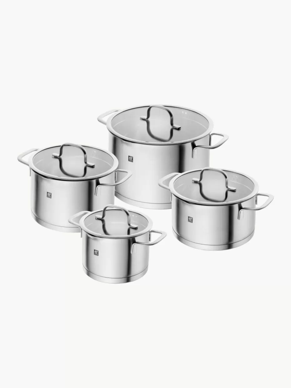 Töpfe-Zwilling Kochtöpfe TrueFlow aus Edelstahl, 4er-Set