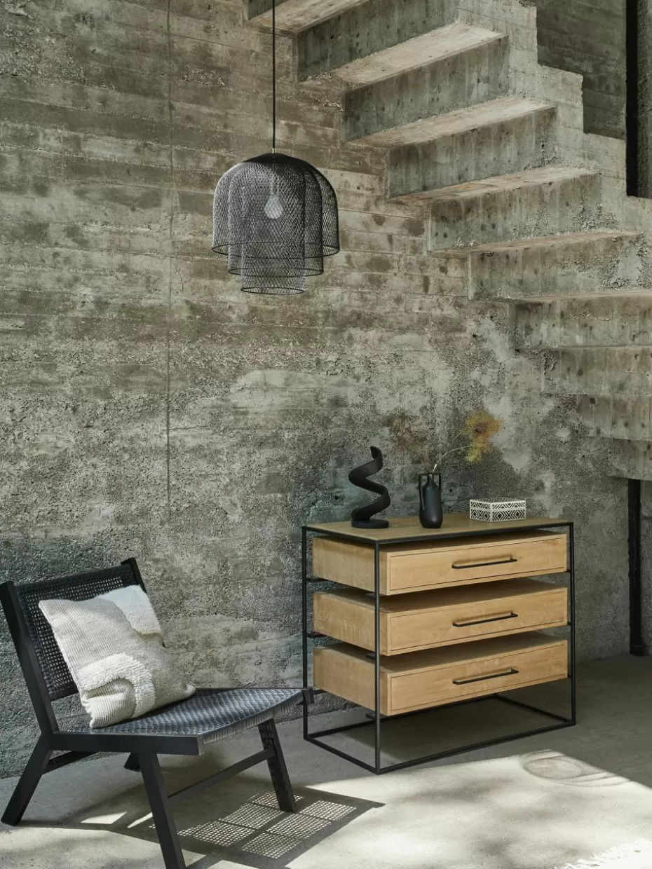 Kommoden & Sideboards | Kommoden & Sideboards-Westwing Collection Kommode Lyle aus Mangoholz Mangoholz hell, Schwarz