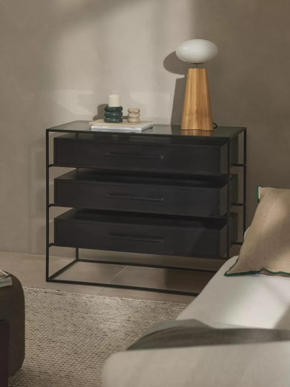 Kommoden & Sideboards | Kommoden & Sideboards-Westwing Collection Kommode Lyle aus Mangoholz Schwarz