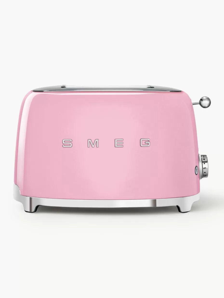 Toaster-Smeg Kompakt Toaster 50's Style Rosa, glänzend