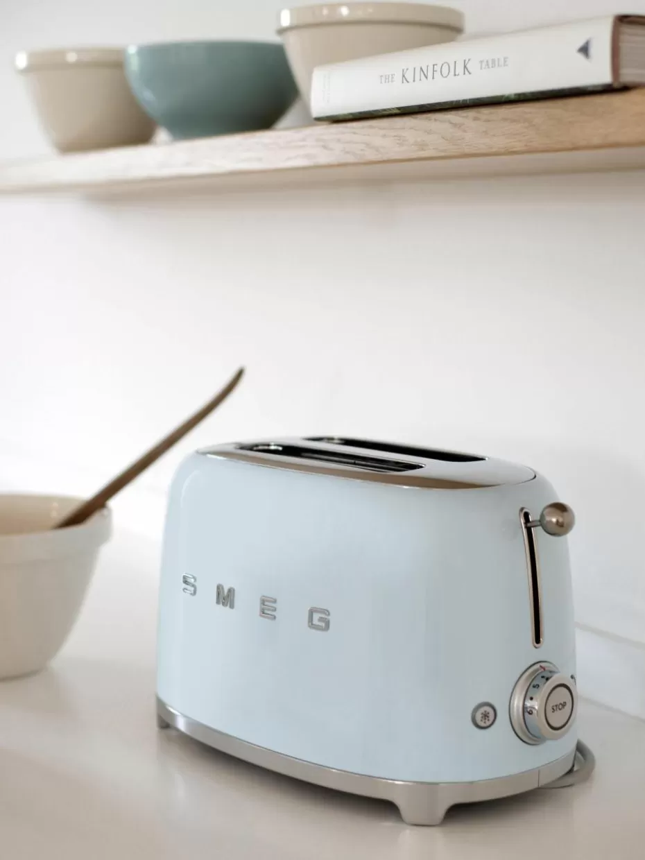 Toaster-Smeg Kompakt Toaster 50's Style Hellblau, glänzend