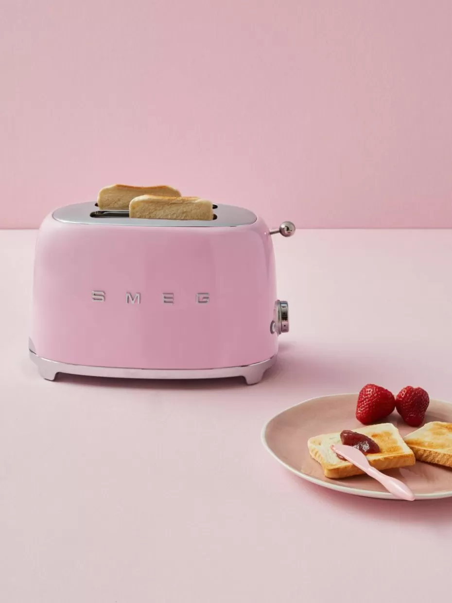 Toaster-Smeg Kompakt Toaster 50's Style Rosa, glänzend