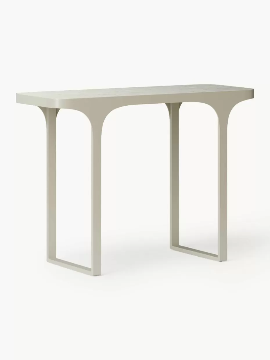 Konsolen-Westwing Collection Konsole Bella in Travertin-Optik Travertin-Optik Hellbeige