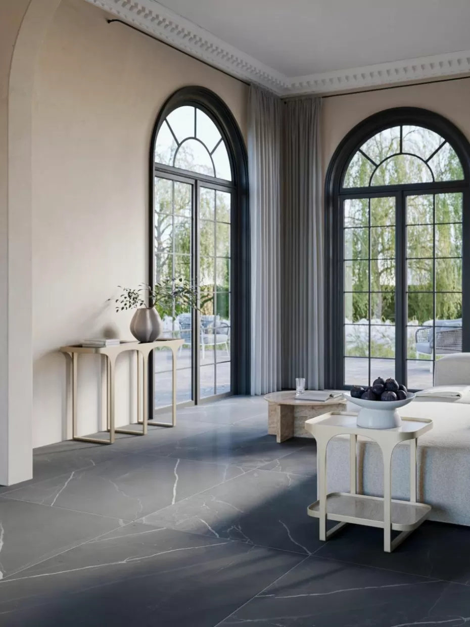 Konsolen-Westwing Collection Konsole Bella in Travertin-Optik Travertin-Optik Hellbeige