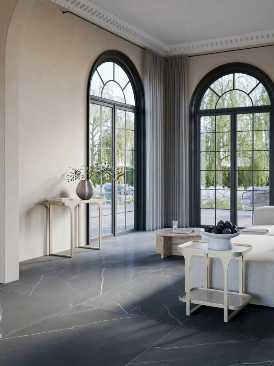 Konsolen-Westwing Collection Konsole Bella in Travertin-Optik Travertin-Optik Hellbeige