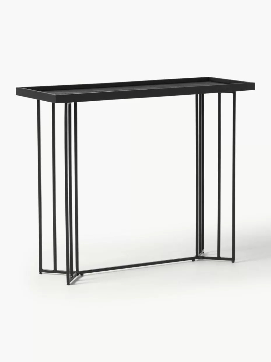 Konsolen | Konsolen-Westwing Collection Konsole Luca aus Mangoholz Schwarz