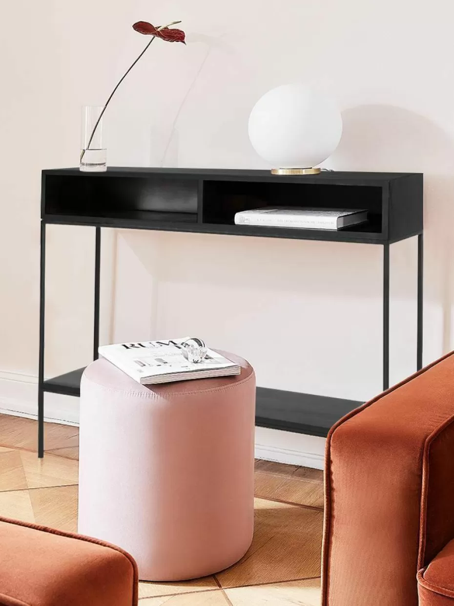 Konsolen | Konsolen-Westwing Collection Konsole Lyle aus Mangoholz Schwarz