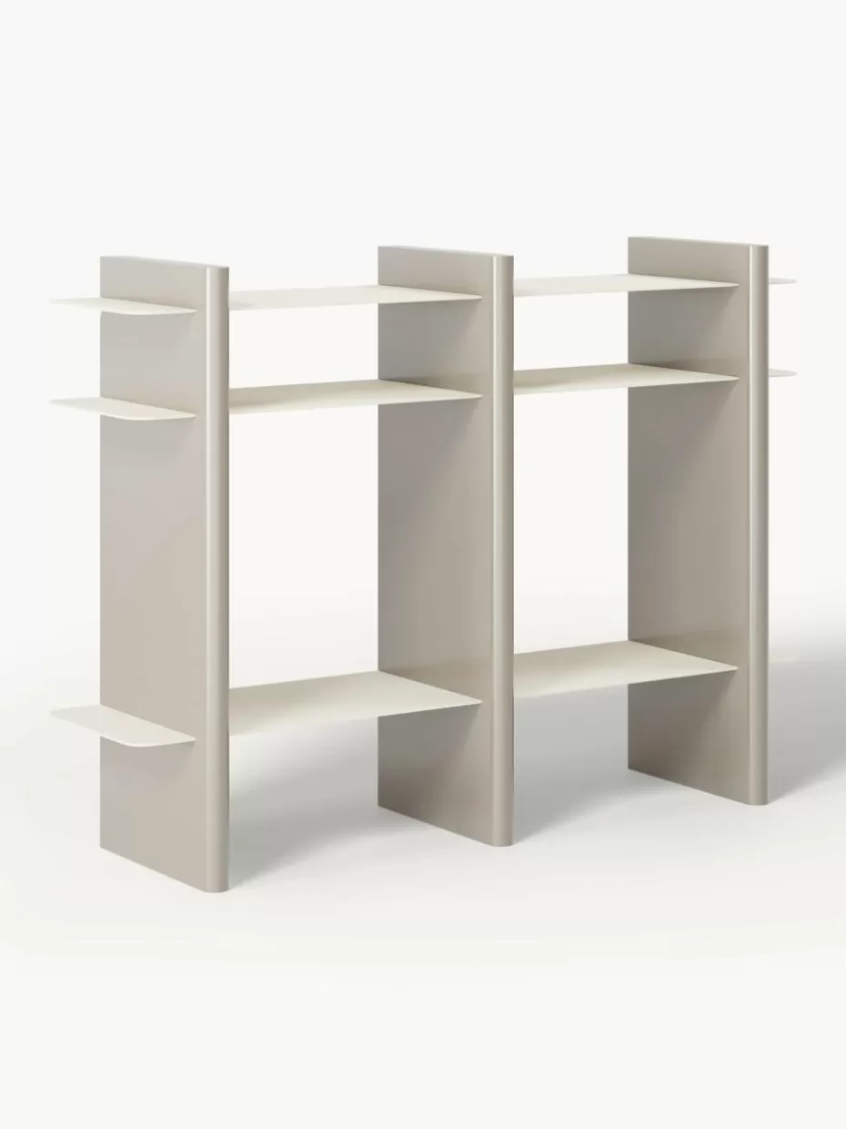 Konsolen-Westwing Collection Konsole Rami mit Metall-Elementen Hellbeige, Greige