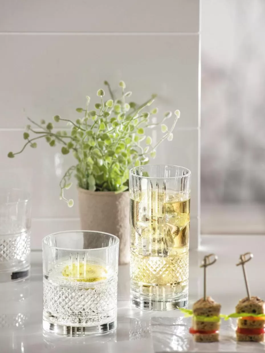 Bargläser | Wassergläser-RCR Kristall-Gläser Brillante mit Relief, 6 Stück